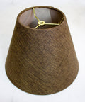 Home Concept Hardback Empire Lamp Shade - Chocolate Burlap - 12"W x 9" Slant Height, Spider Fitter