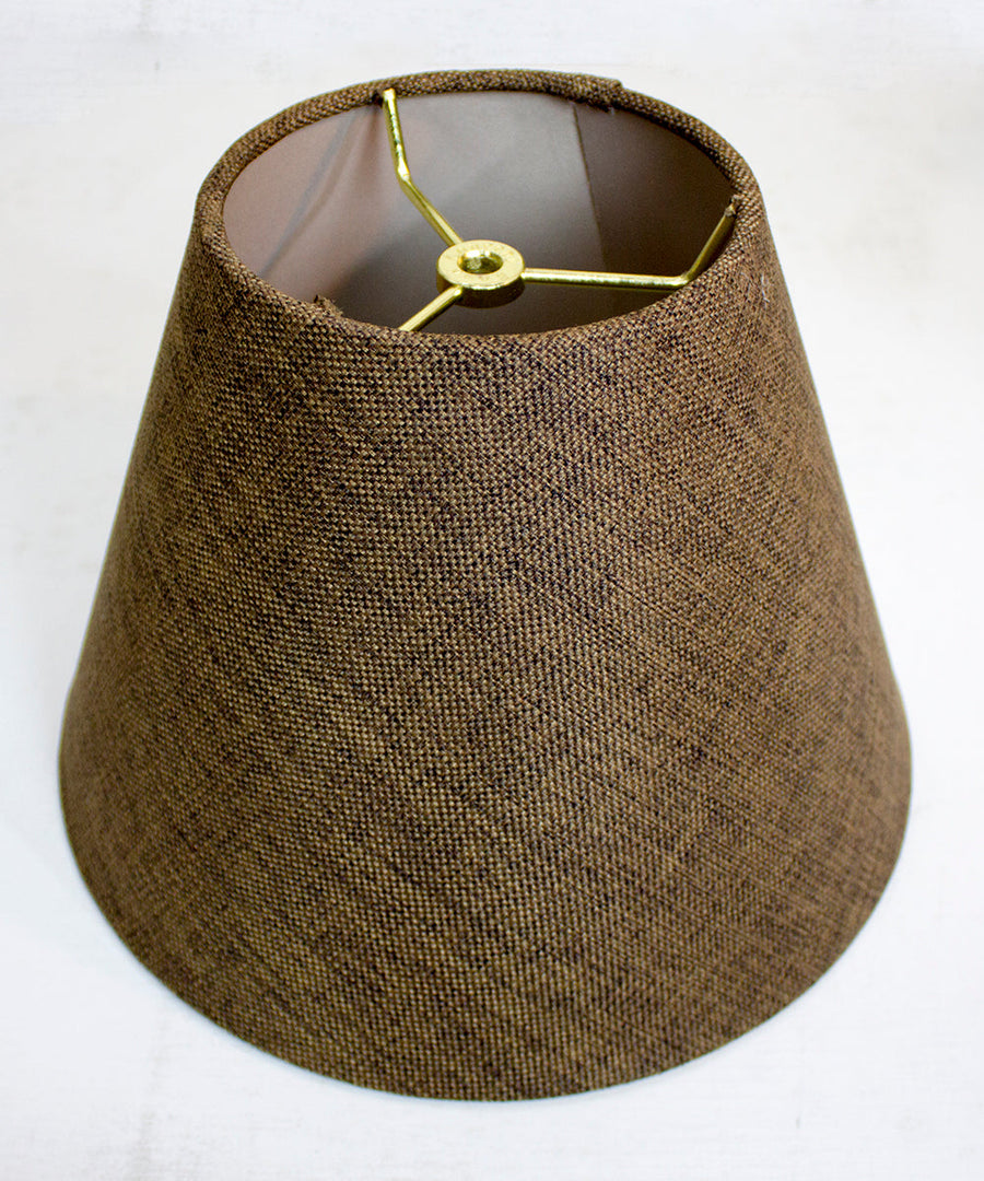 Home Concept Hardback Empire Lamp Shade - Chocolate Burlap - 12"W x 9" Slant Height, Spider Fitter