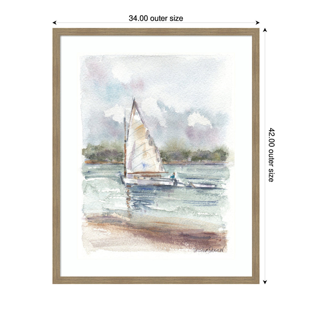 Framed Art 1 Maryanne Welch Chatham Fog Sailboat by Patricia Shaw