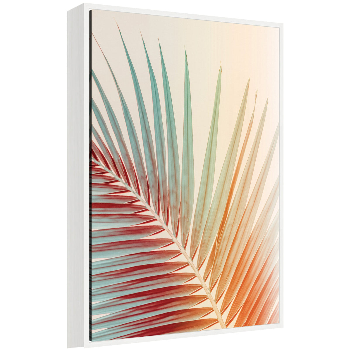 Sylvie Spring Palm Framed Canvas by Alicia Bock