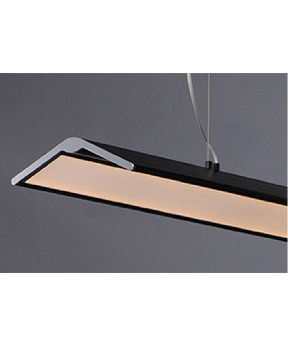 ET2 Glider 46"L 1-Light LED Island Light Black and Polished Chrome Finish