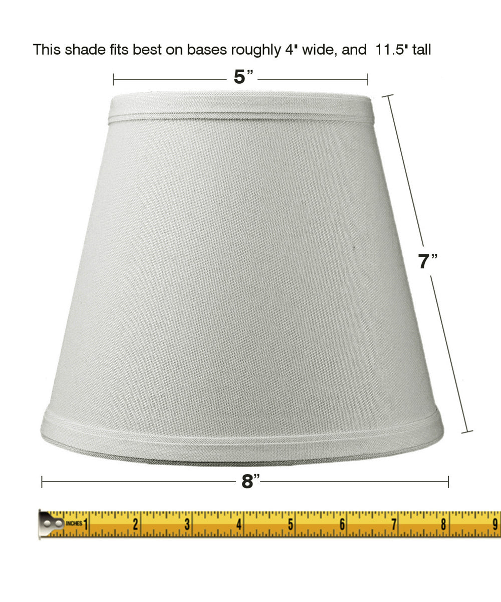 Home Concept Empire Linen Edison Clip-On Lamp Shade Light Oatmeal - 8"W x 7" Slant Height