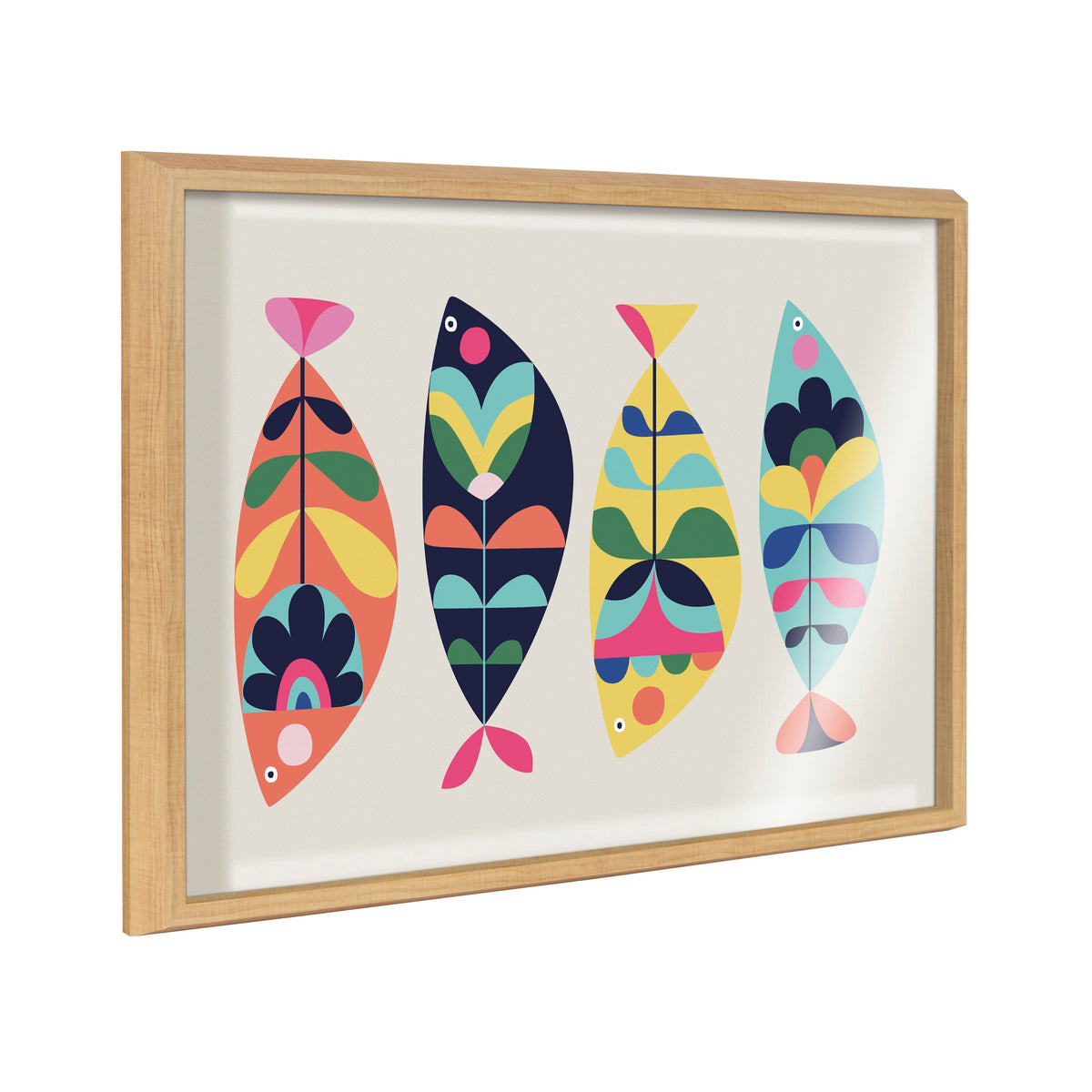 Blake MCM Fish Framed Printed Glass by Rachel Lee of My Dream Wall