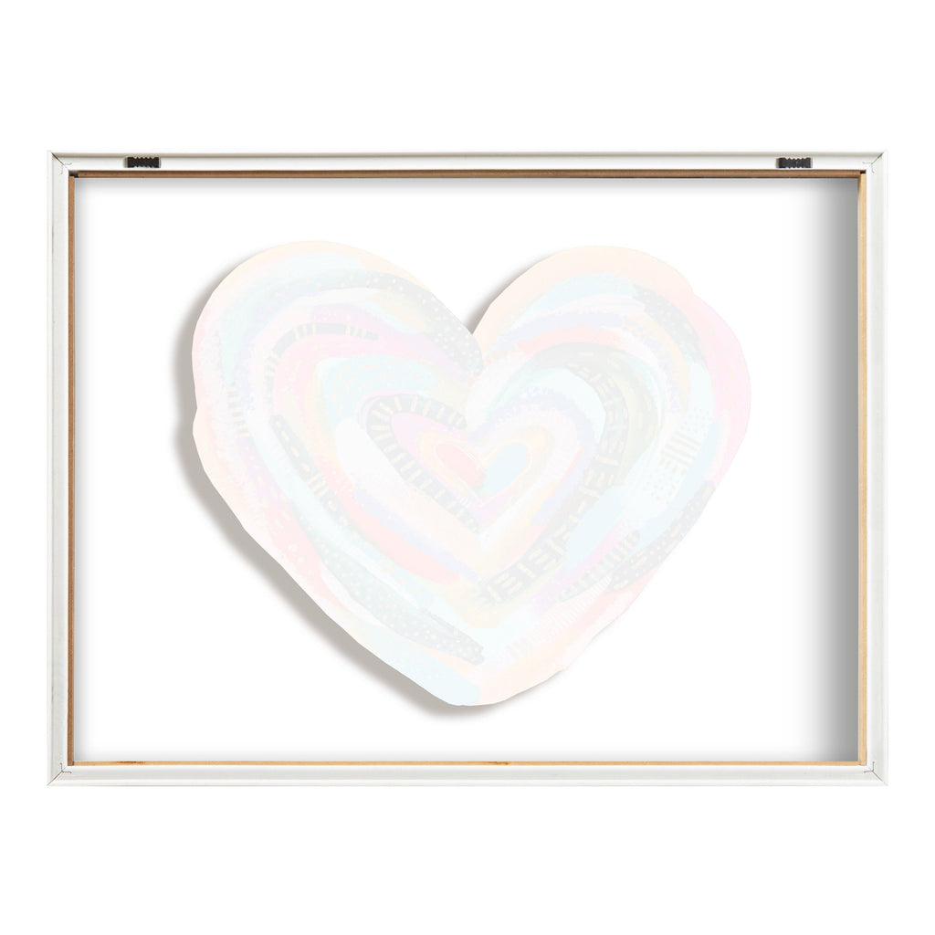 Blake Labyrinth Heart Framed Printed Glass by Jessi Raulet of Ettavee