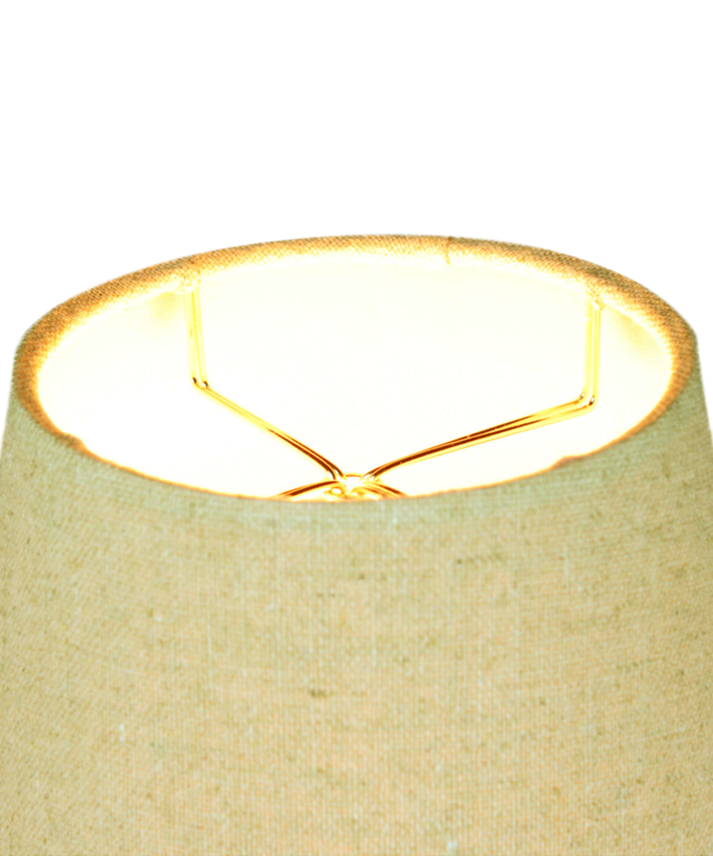 Home Concept Empire Sand Linen Edison Clip Lamp Shade - 5" Top x 8" Bottom x 7" Slant Height