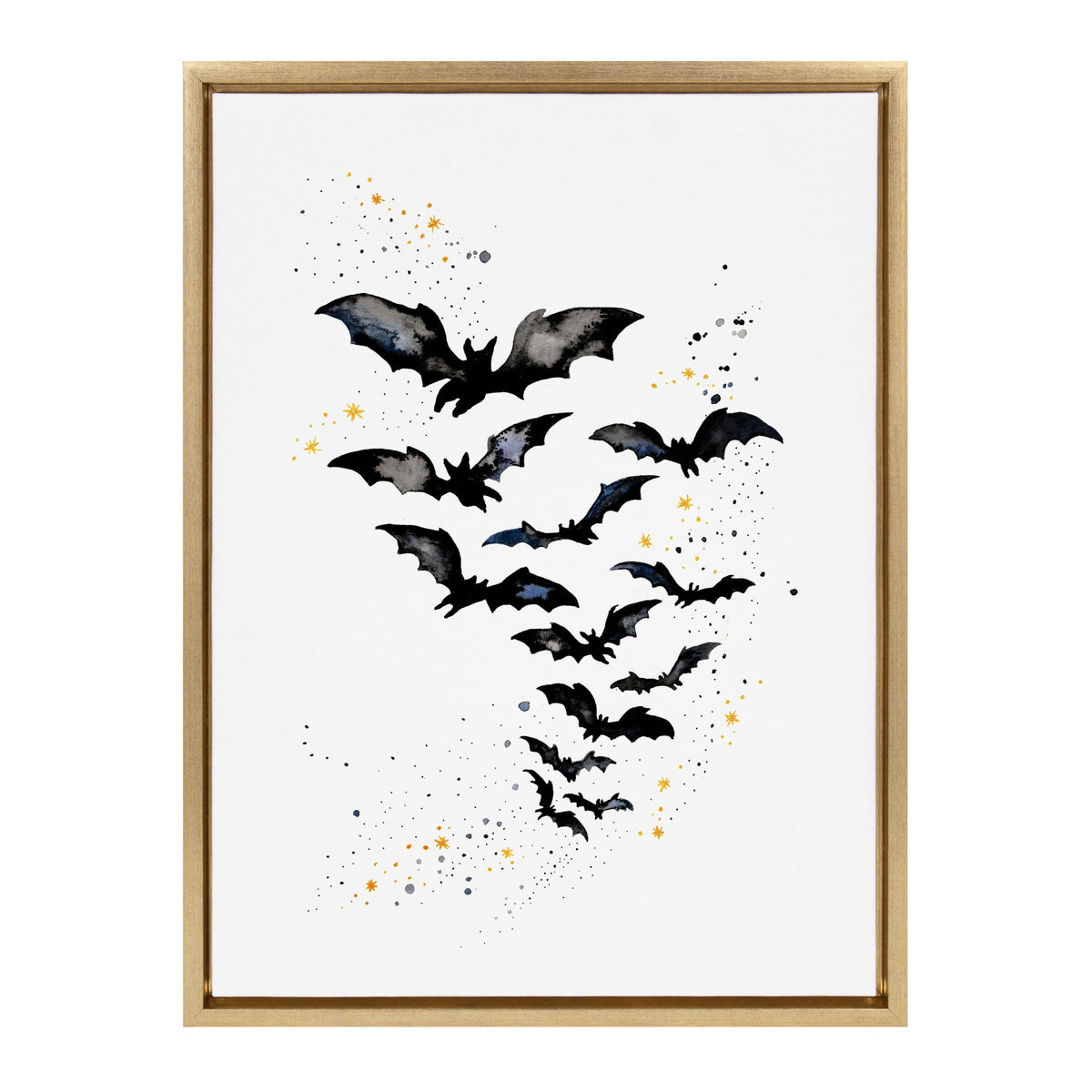 Sylvie Goth Bats Framed Canvas by Viola Kreczmer