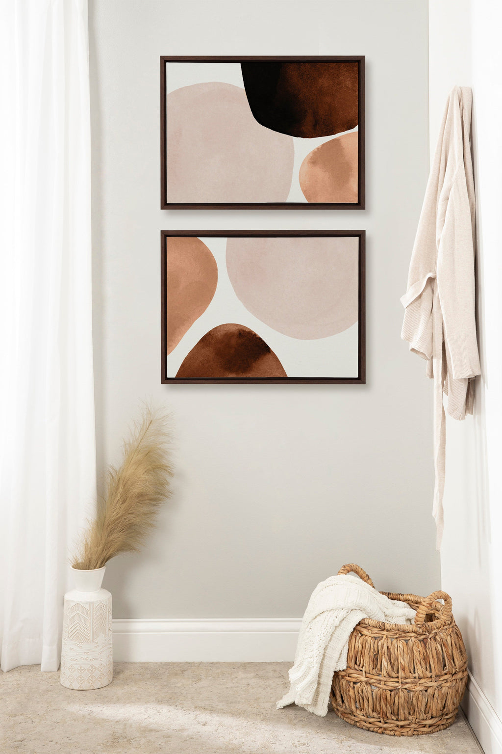 Sylvie Shapes I and II Framed Canvas Set of 2 by Amy Lighthall