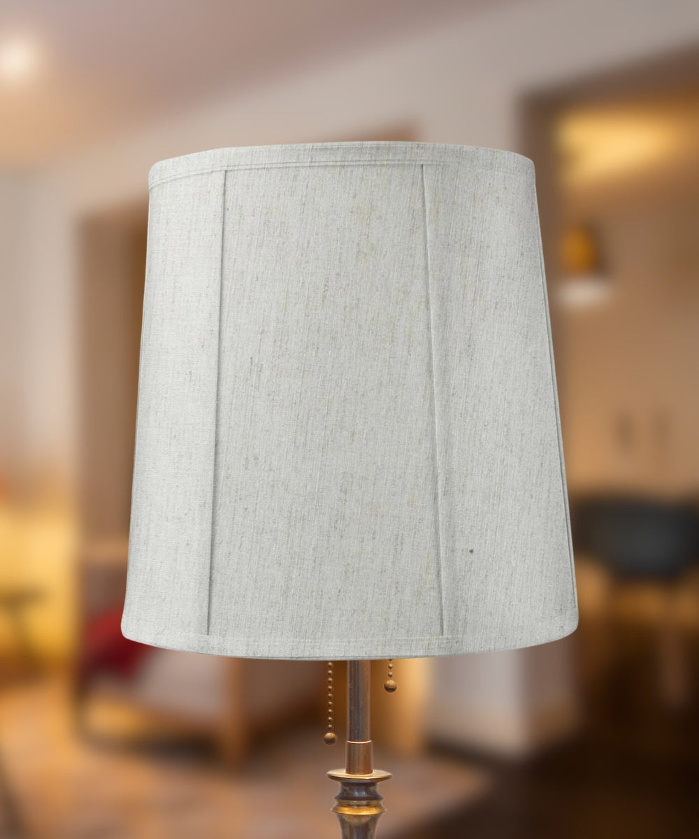 Home Concept Softback Drum Lamp Shade Textured Oatmeal Fabric - 14"W x 15" Slant Height