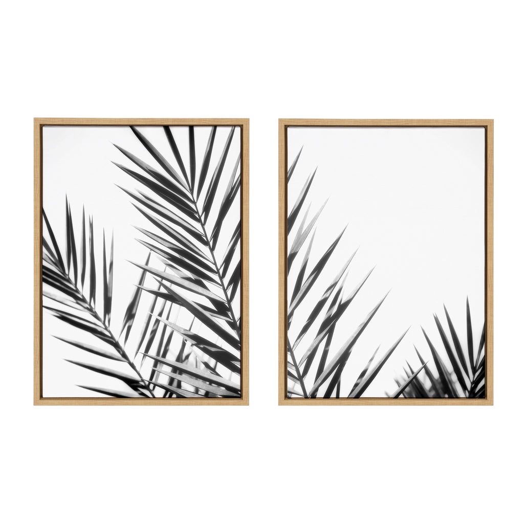Sylvie Palm I and II BW Framed Canvas Set of 2 by Amy Lighthall