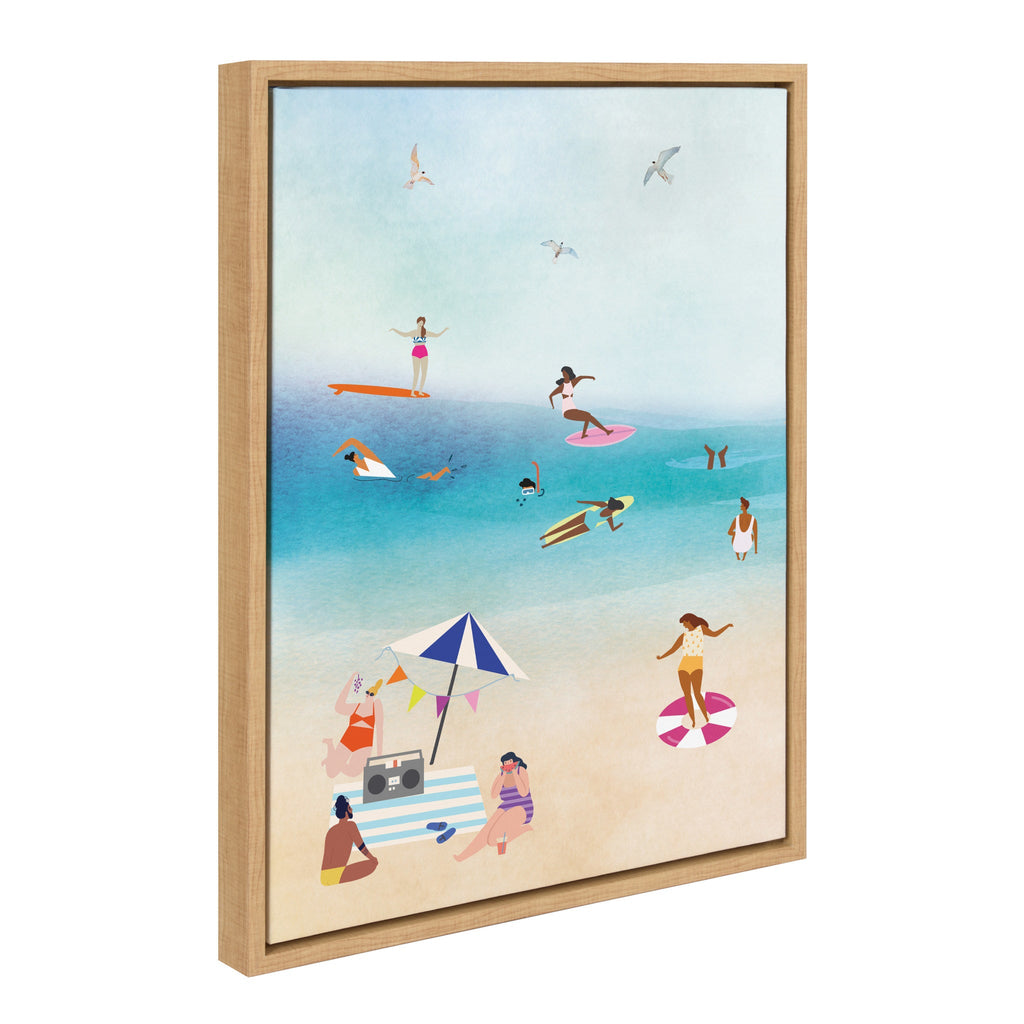 Sylvie Beach II Framed Canvas by Nikki Chu