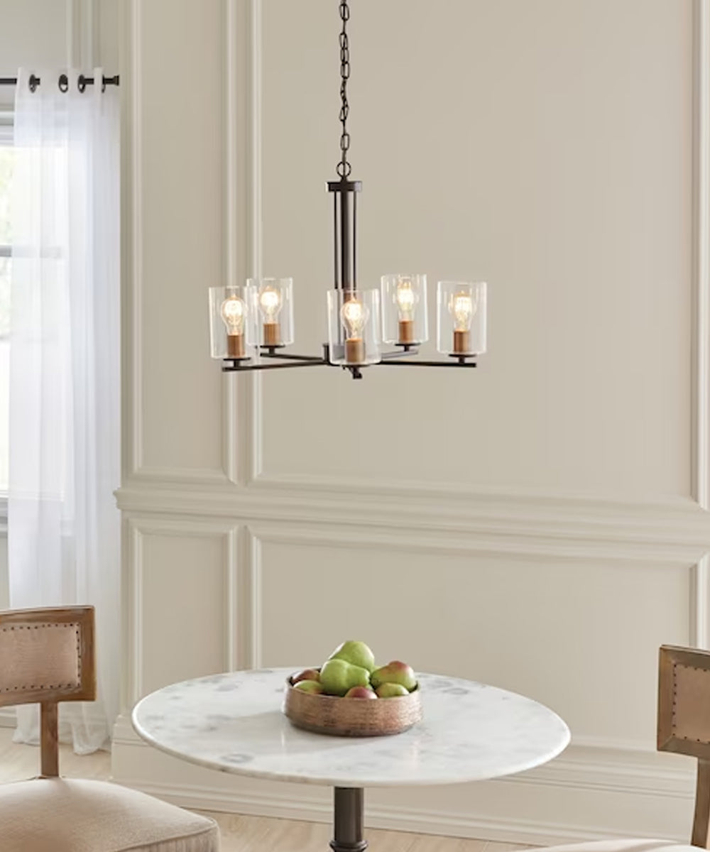 Kichler Fontella 24"W 5-Light Chandelier Olde Bronze Finish