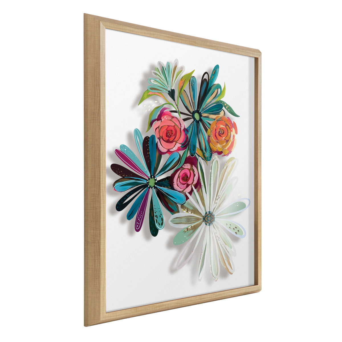 Blake Flowers on Glass 2 Whole Flowers Framed Printed Art by Jessi Raulet of Ettavee