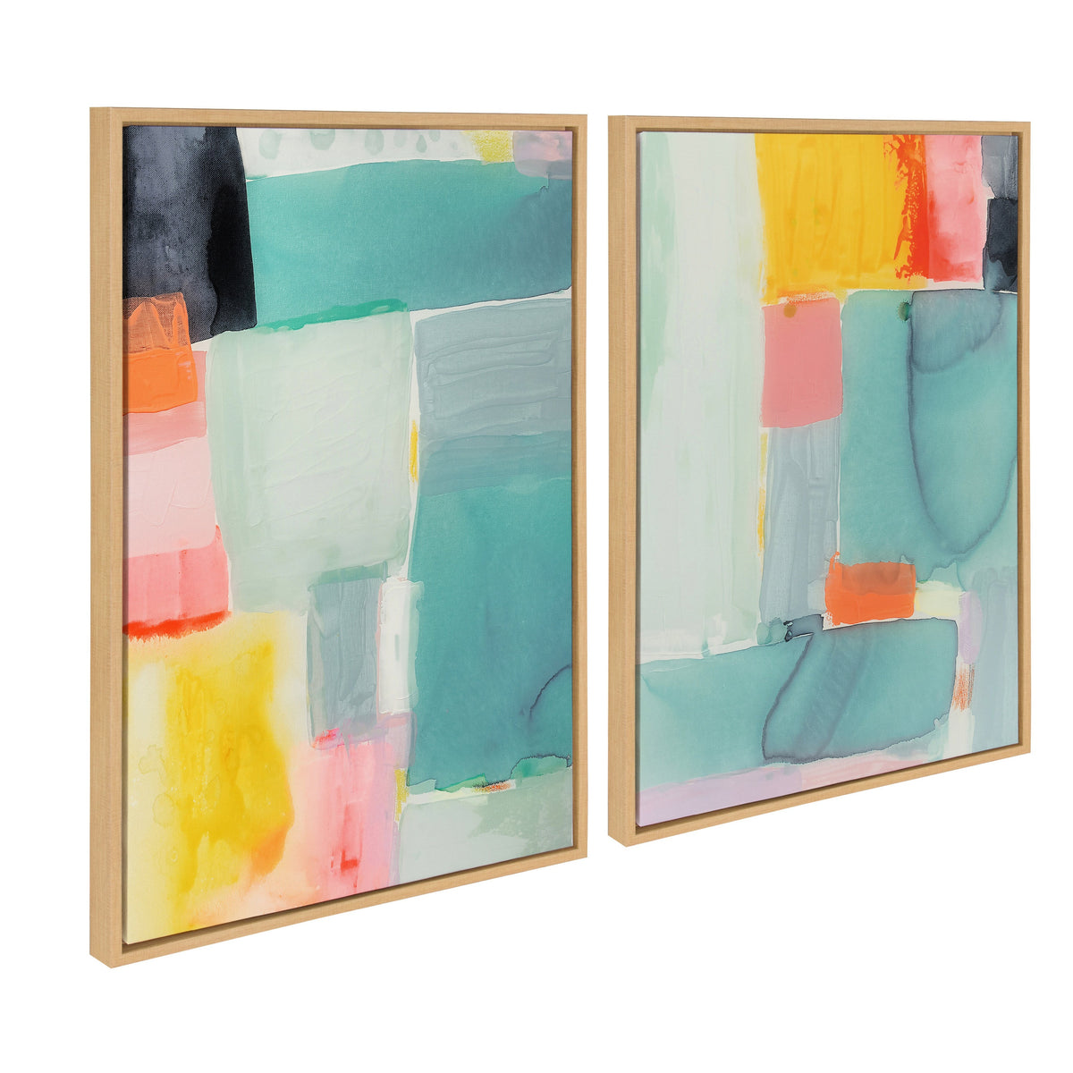 Sylvie United Colors I and II Framed Canvas Art Set of 2 by Amy Lighthall