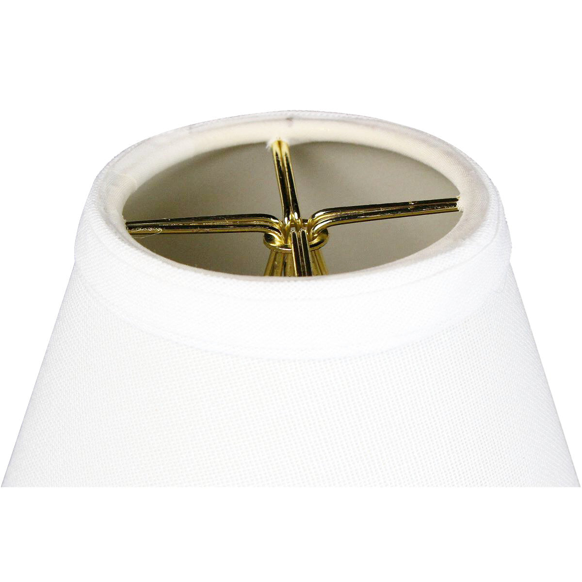 Home Concept Set of 6 Chandelier White Linen Clip-On Lamp Shade - 6"W x 5" Slant Height