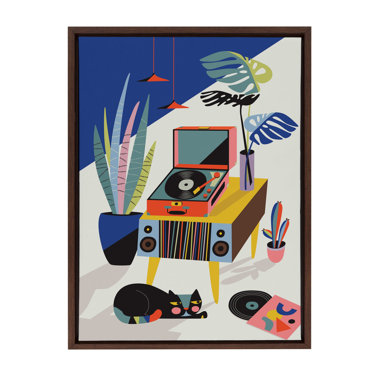 Sylvie Chill Out Saturday Framed Canvas by Rachel Lee of My Dream Wall