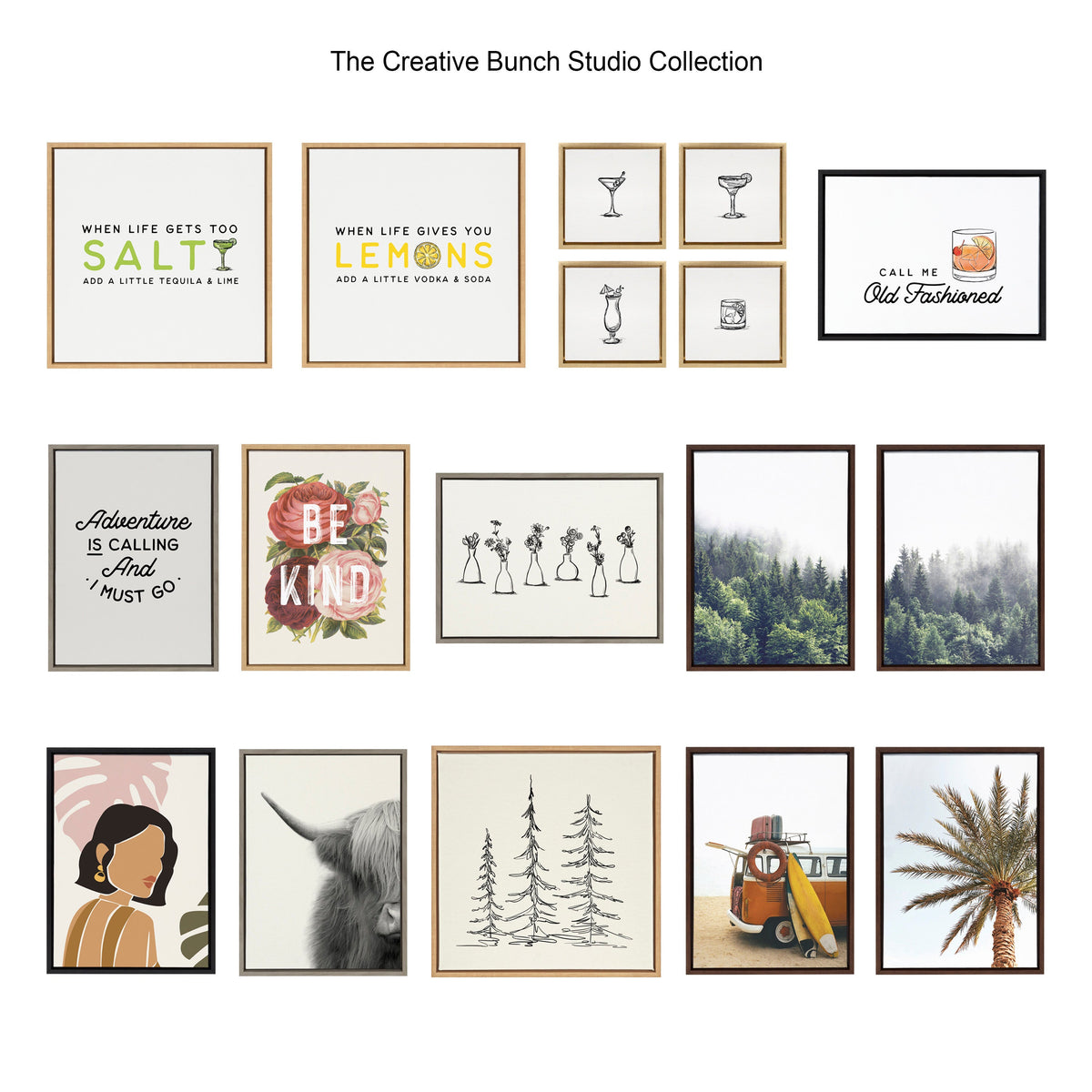 Sylvie Call Me Old Fashioned Framed Canvas by The Creative Bunch Studio