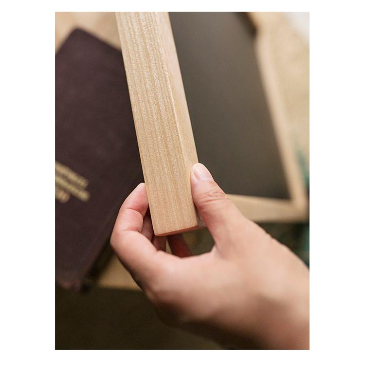 Black Magnetic Chalkboard with Solid Wood Frame