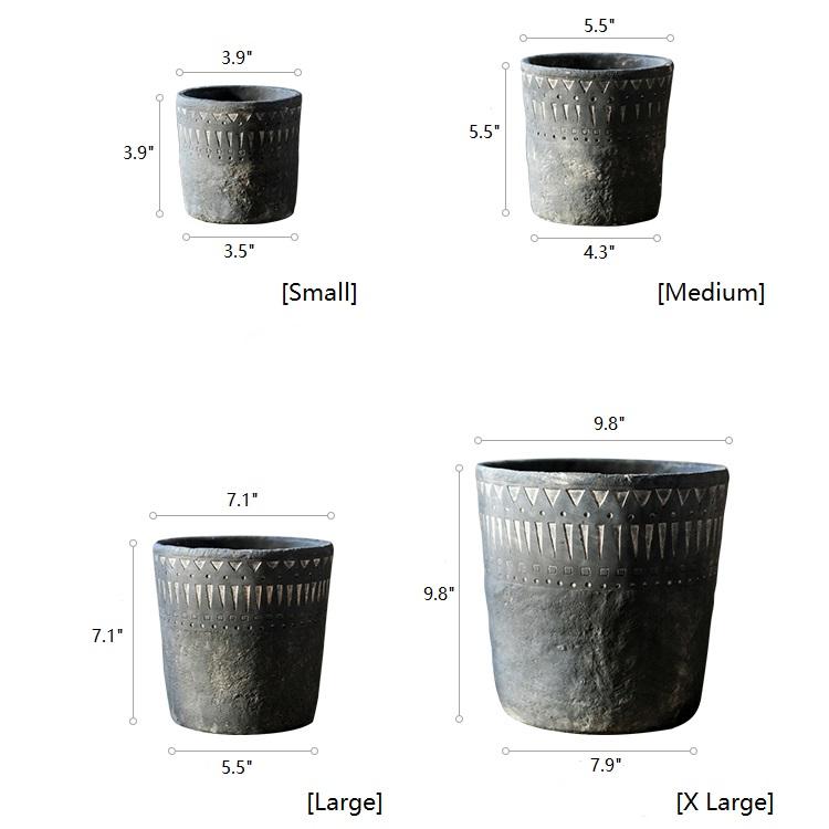 Black Cement Planter