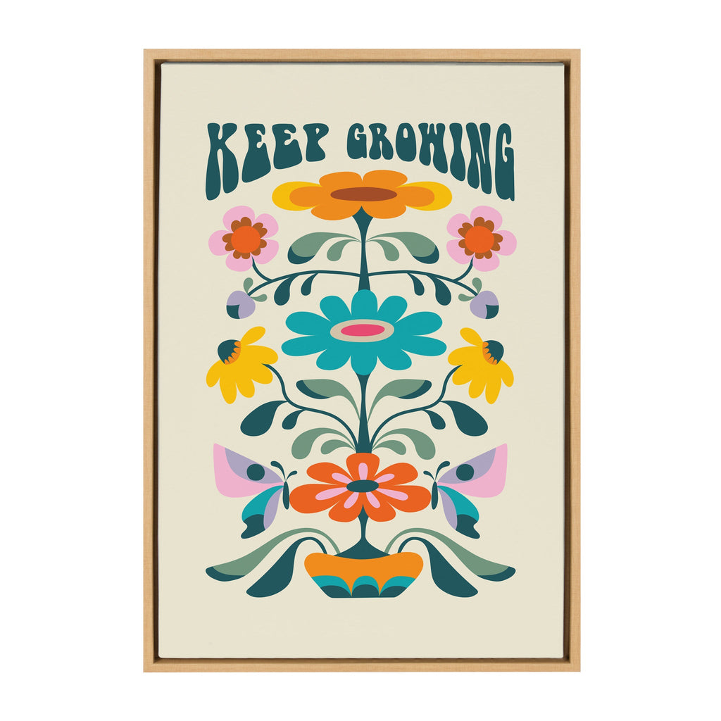 Sylvie Keep Growing Framed Canvas by Rachel Lee of My Dream Wall