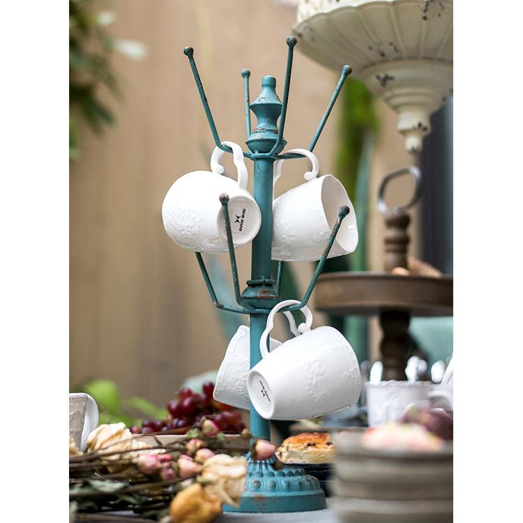 Blue Cup and Planter Holder