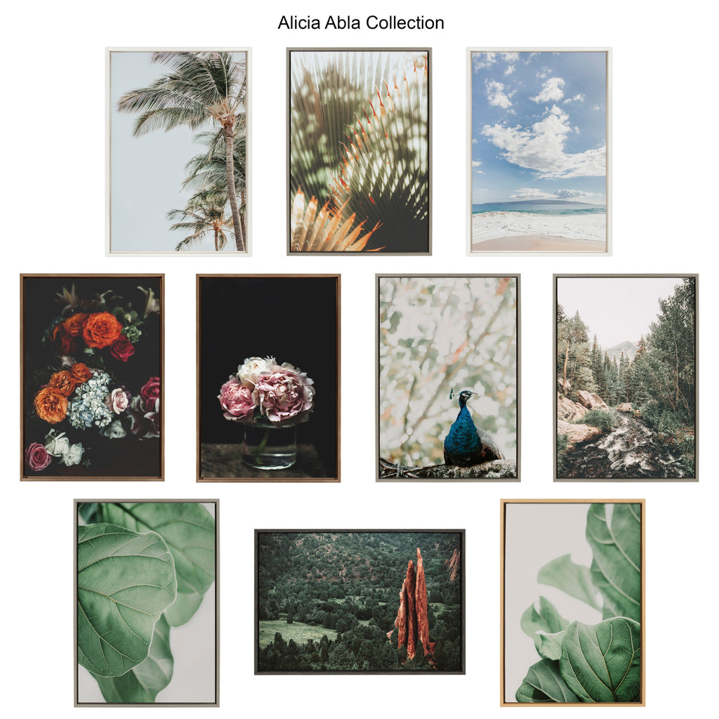 Sylvie Plant Study 6 Framed Canvas by Alicia Abla