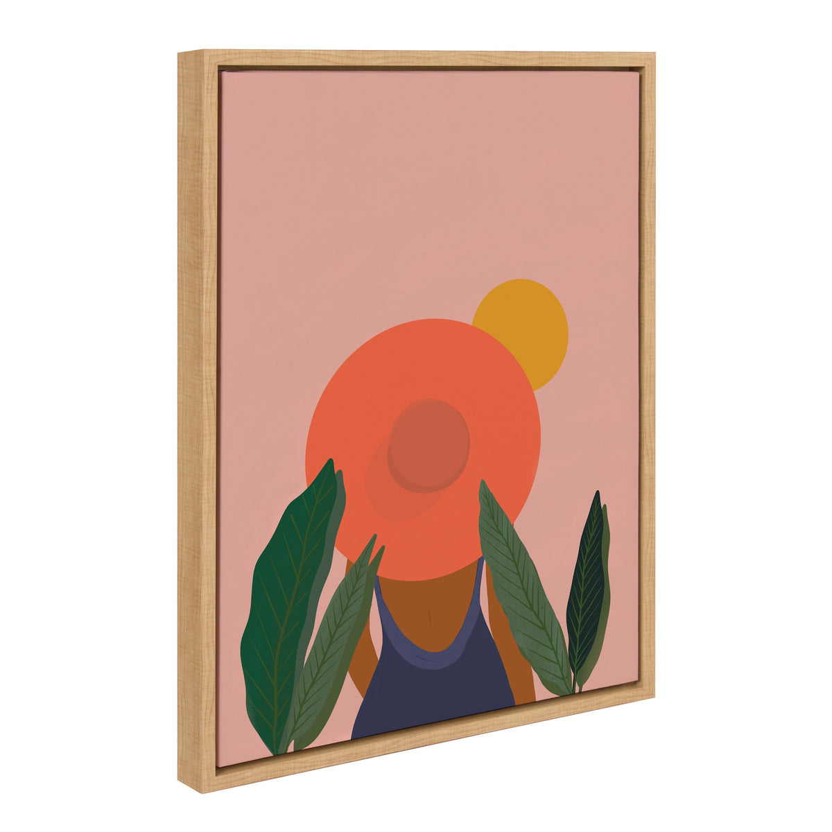 Sylvie Tropical Girl Framed Canvas by Oris Eddu