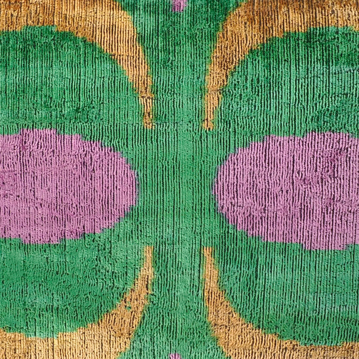Bongo Silk Velvet Ikat Throw Pillow Cover, 16 x 24
