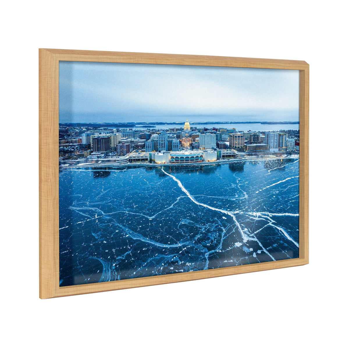 Blake Icy Veins of Winter-Madison Wisconsin Framed Printed Glass by Pete Olsen