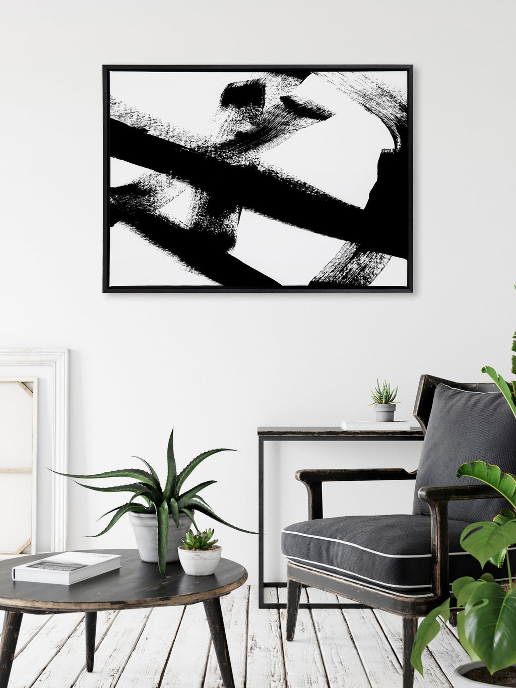 Sylvie Gesture I BW Framed Canvas by Amy Lighthall