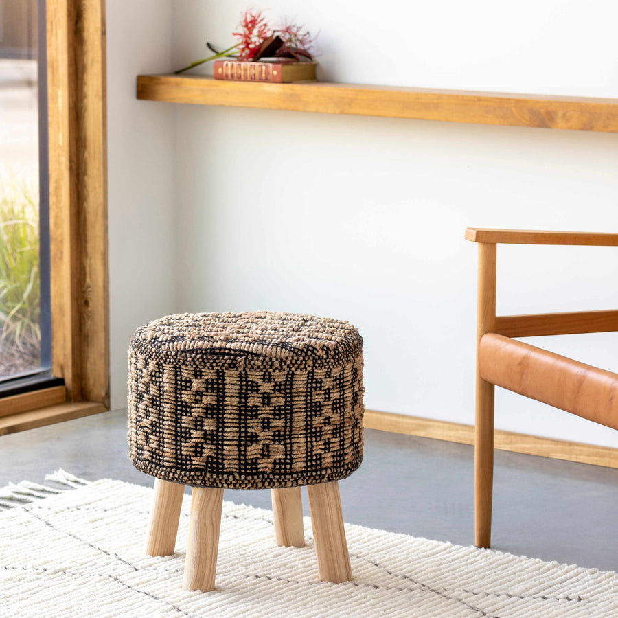 Bato Jute and Cotton Pouf