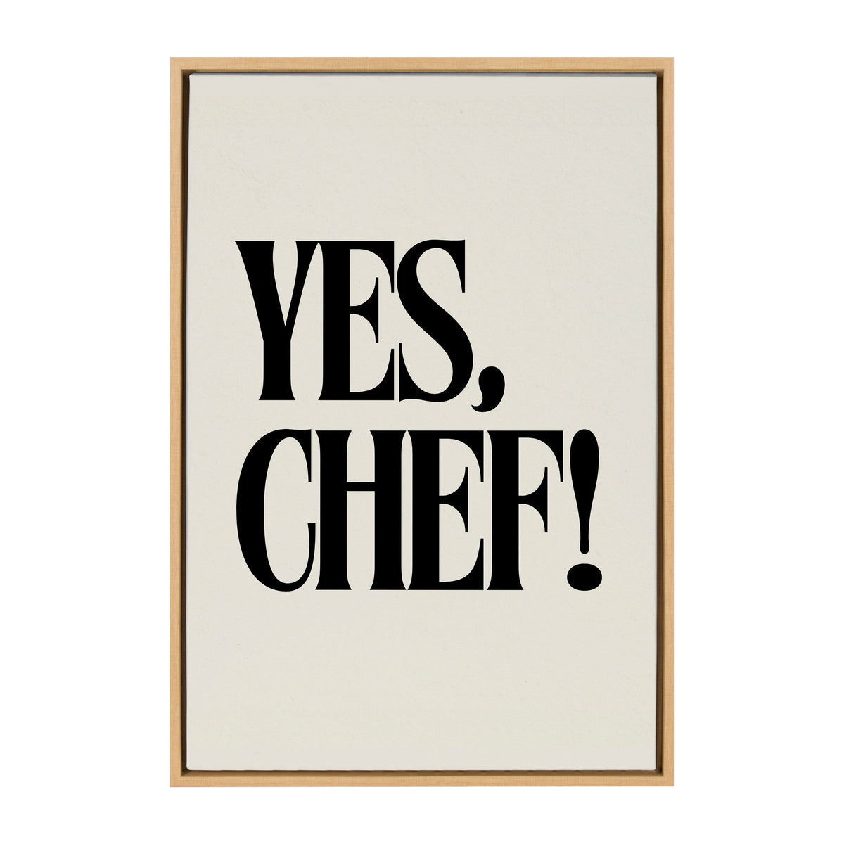 Sylvie Yes Chef Framed Canvas by Saint and Sailor Studios