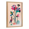 Blake Mid Century Modern Lotus Framed Printed Glass by Rachel Lee of My Dream Wall