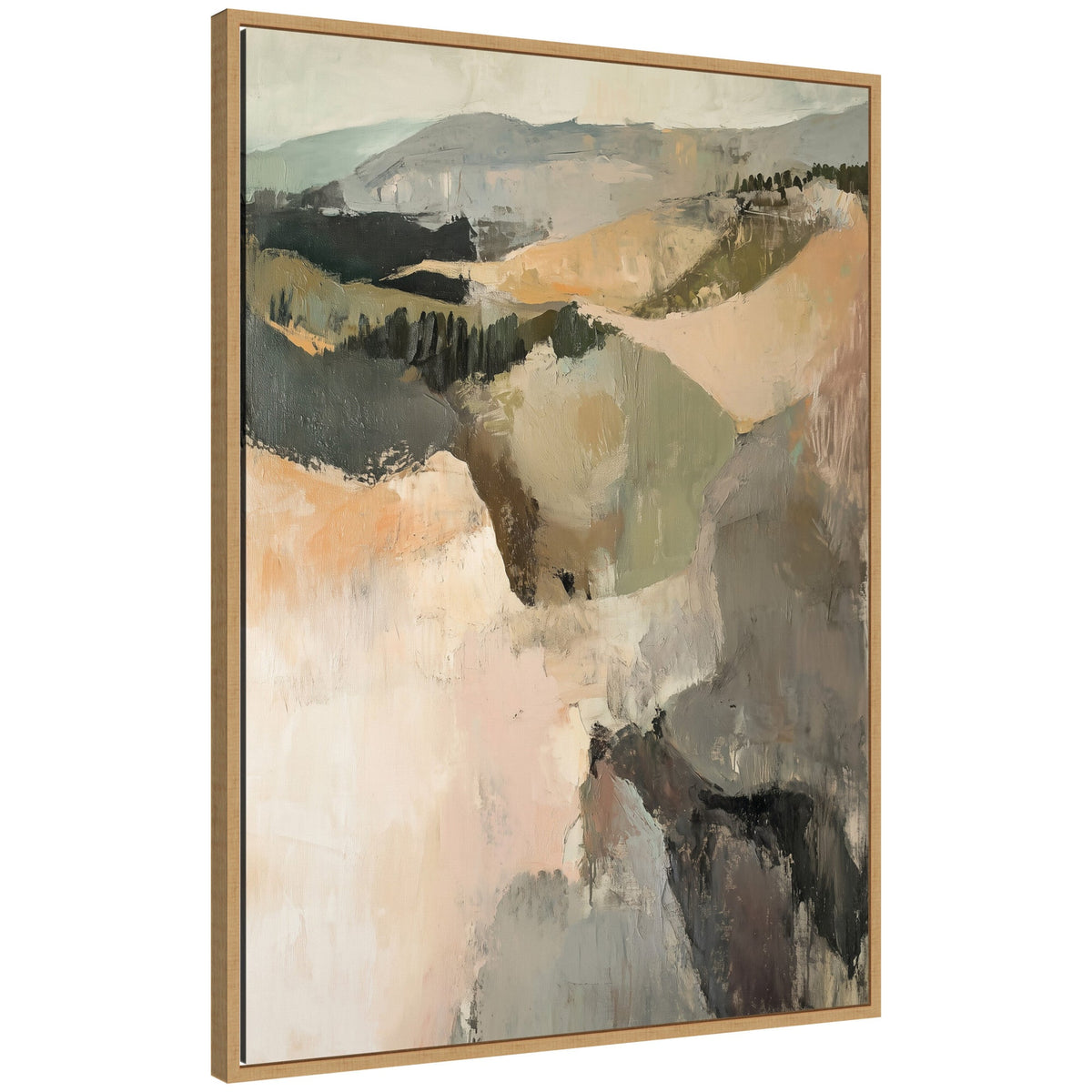 Sylvie Tonal Mountains III Framed Canvas by Amy Lighthall
