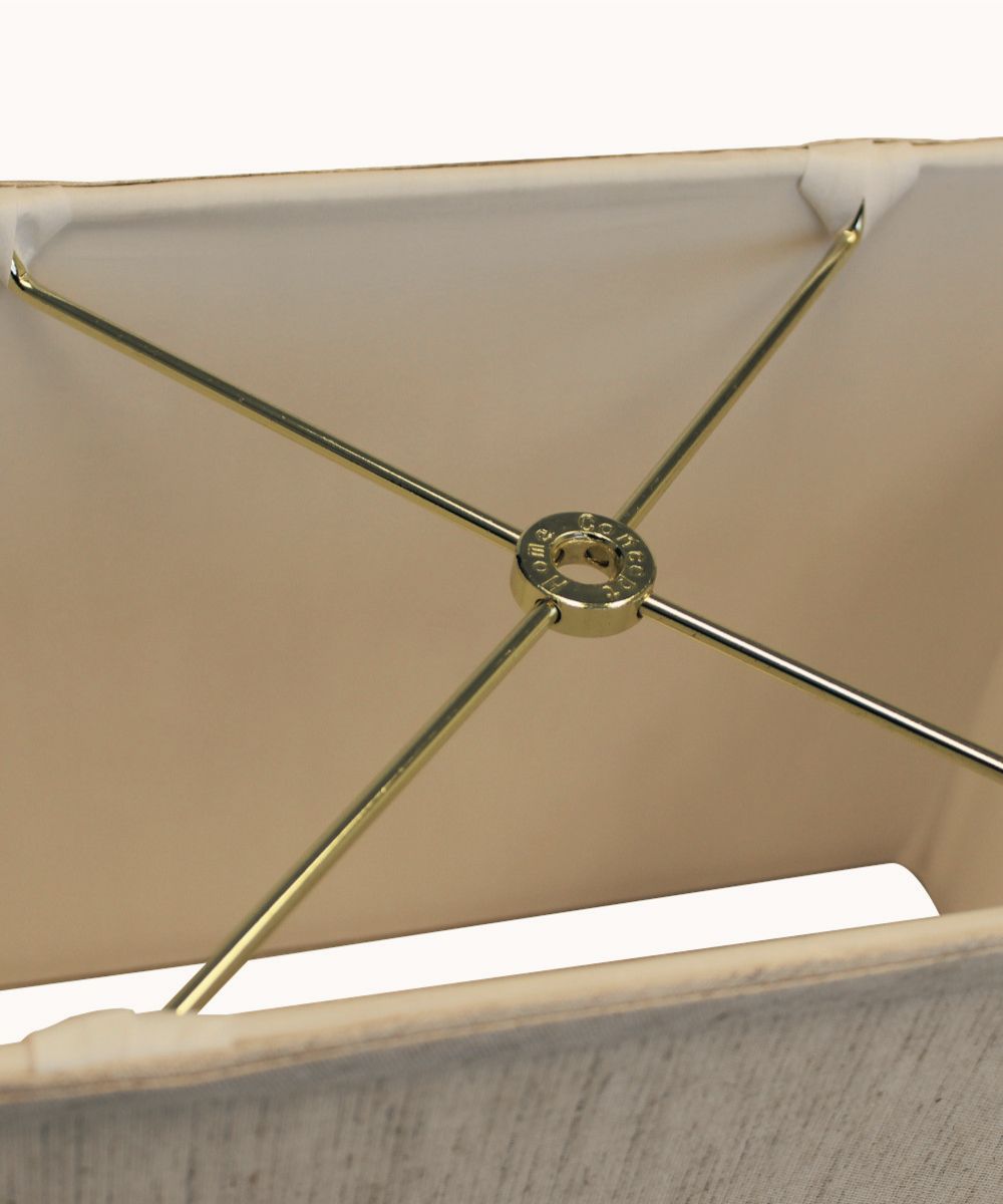Home Concept Rectangular Drum Lamp Shade Softback Textured Oatmeal - 7"W x 9" Slant Height, Spider Fitter