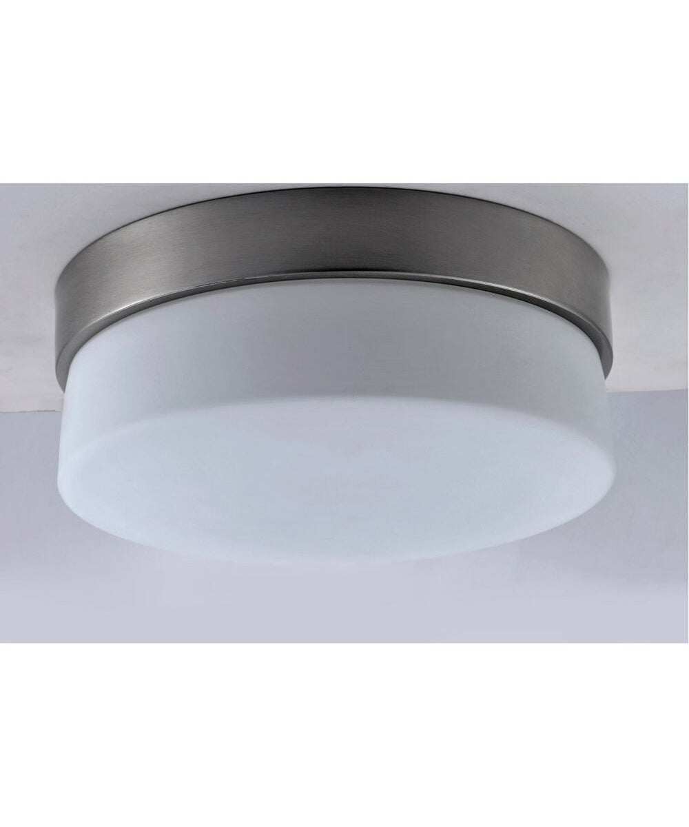 Maxim Flux 7"W 1-Light LED Flush Mount Light Fixture Satin Silver Finish