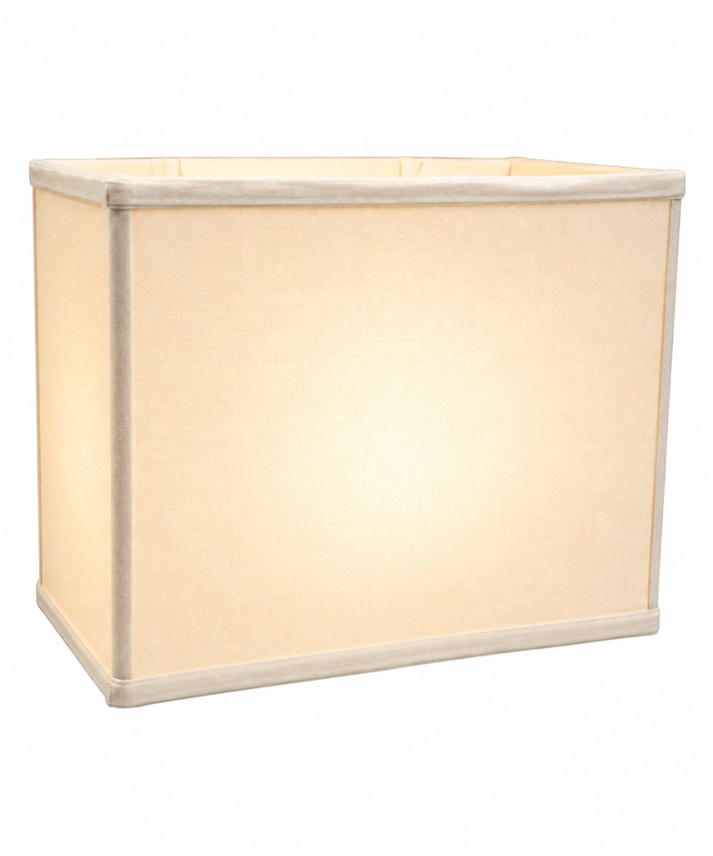 Home Concept Rectangular Drum Lamp Shade White - 7"W x 9" Slant Height, Spider Fitter