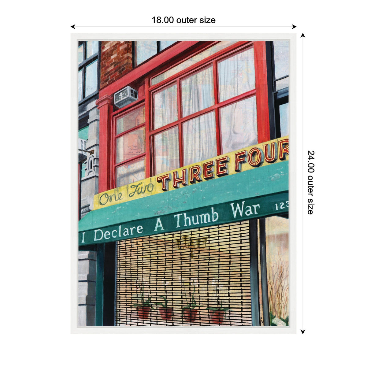One Two Three Four by Krista V. Allenstein Framed Canvas Wall Art Print