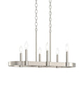 Kichler Brene 28"W 6-light Linear Farmhouse Chandelier Brushed Nickel Finish