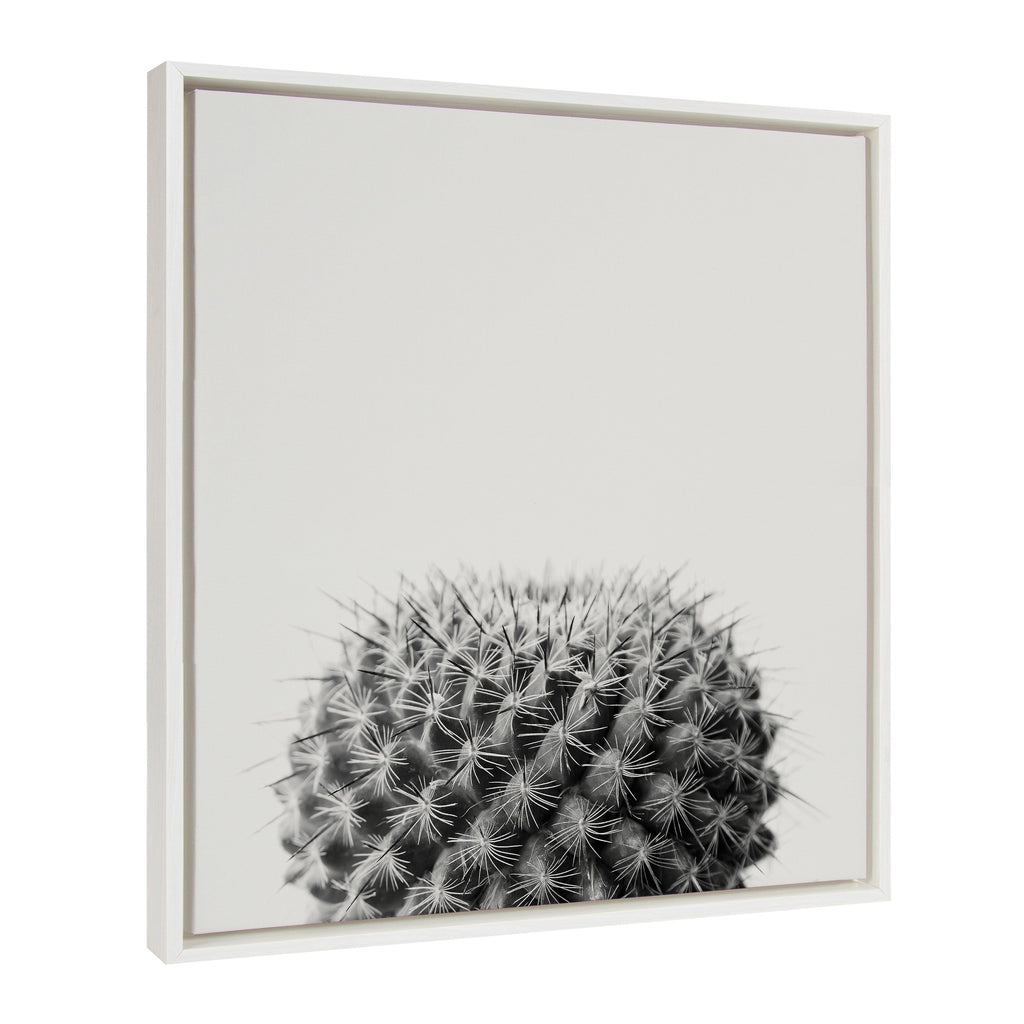 Sylvie Haze Succulent Cactus Short Framed Canvas by The Creative Bunch Studio