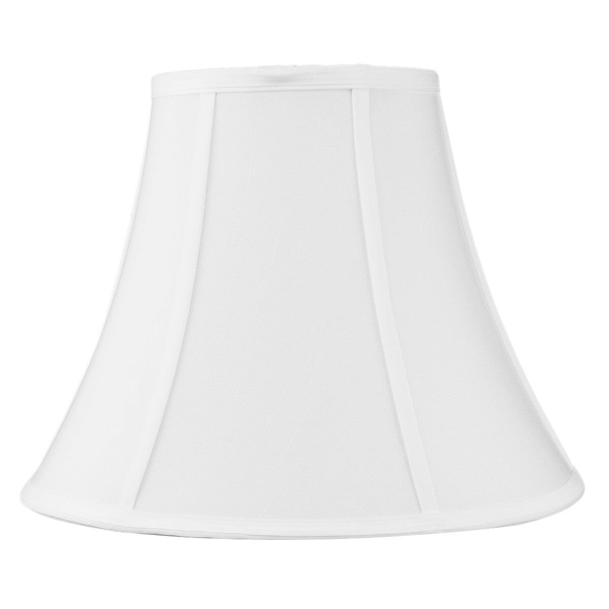 Home Concept White Bell Shantung Lamp Shade - 14"W x 11" Slant Height, Spider Fitter