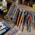 Roll-Up Wood Calligraphy Brush Holder