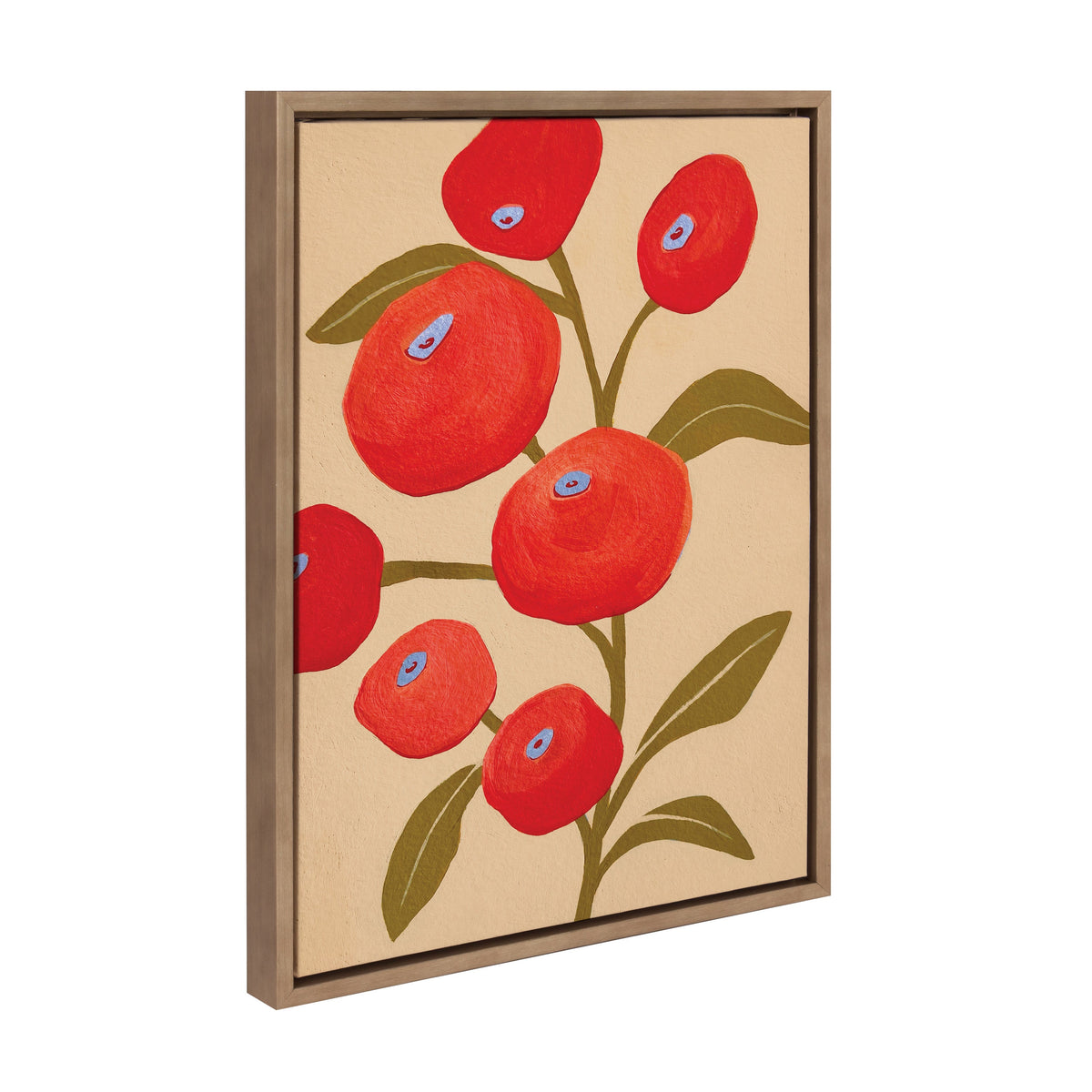 Sylvie Persimmon Framed Canvas by Emma Daisy