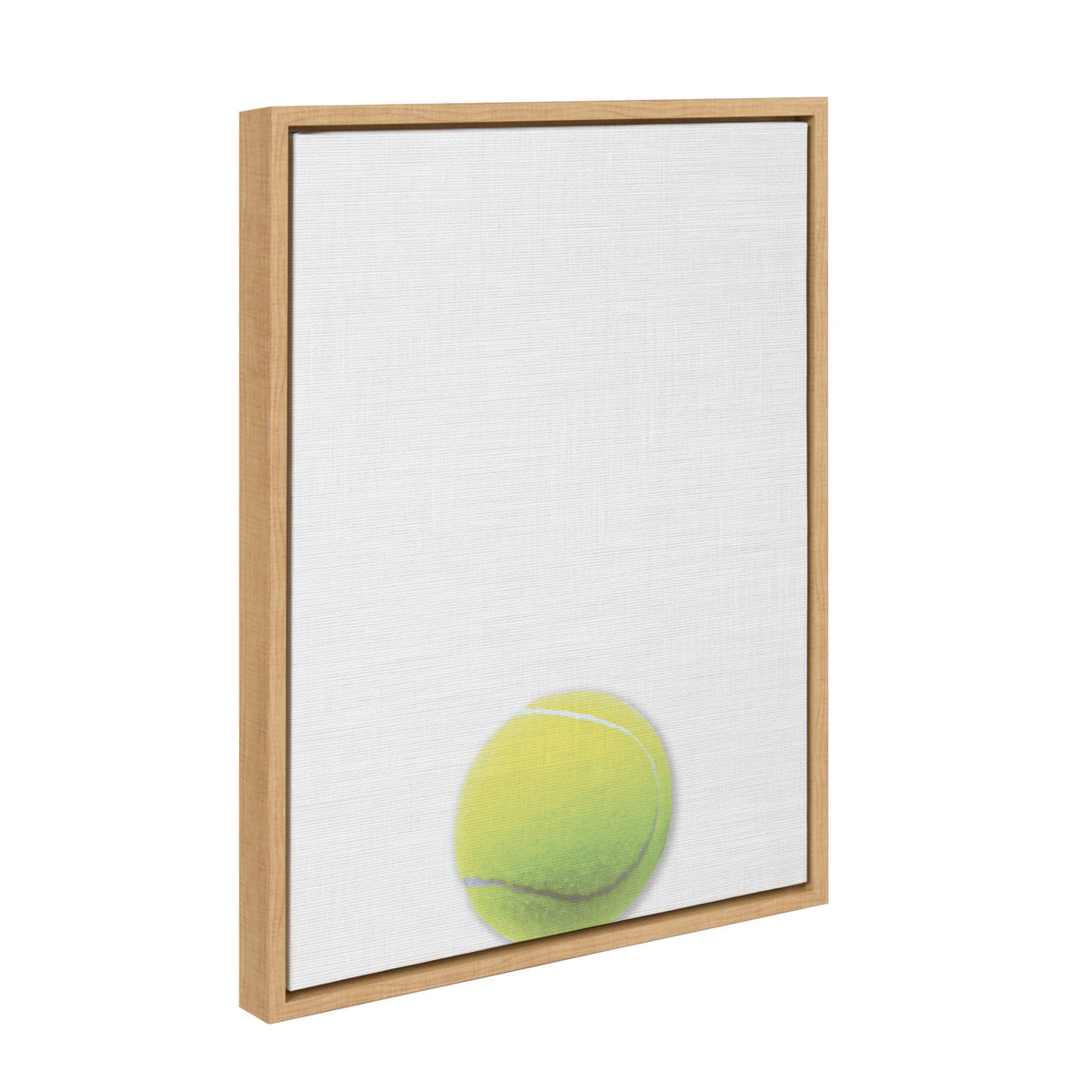 Sylvie Color Tennis Ball Portrait Framed Canvas, Natural 18x24