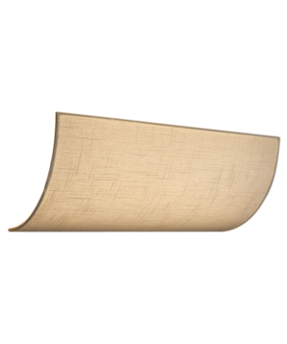 Moderne Bathroom Vanity Light Cover Conversion Kit, White Textured Fabric Shade, 20"W, No Wiring