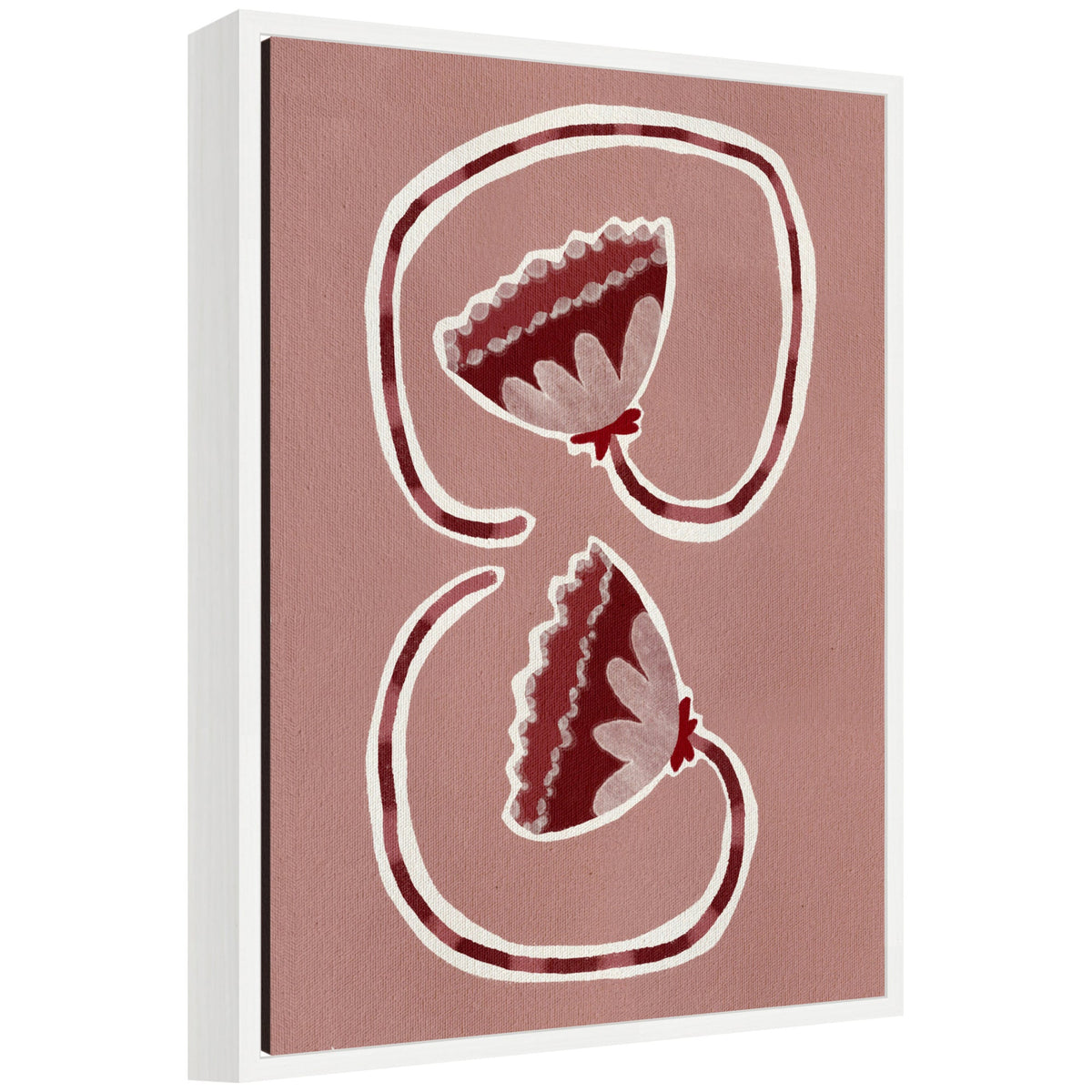 Sylvie Delicate Bloom 16 Framed Canvas by Shatha Al Dafai
