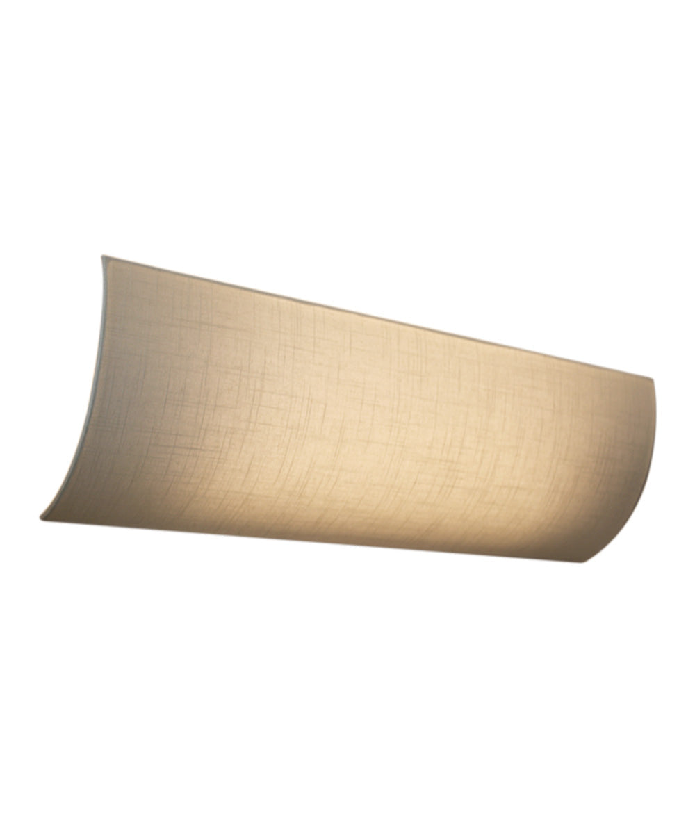 Moderne Bathroom Vanity Light Cover Refresh Kit, White Textured Fabric Shade, 26"W, No Wiring