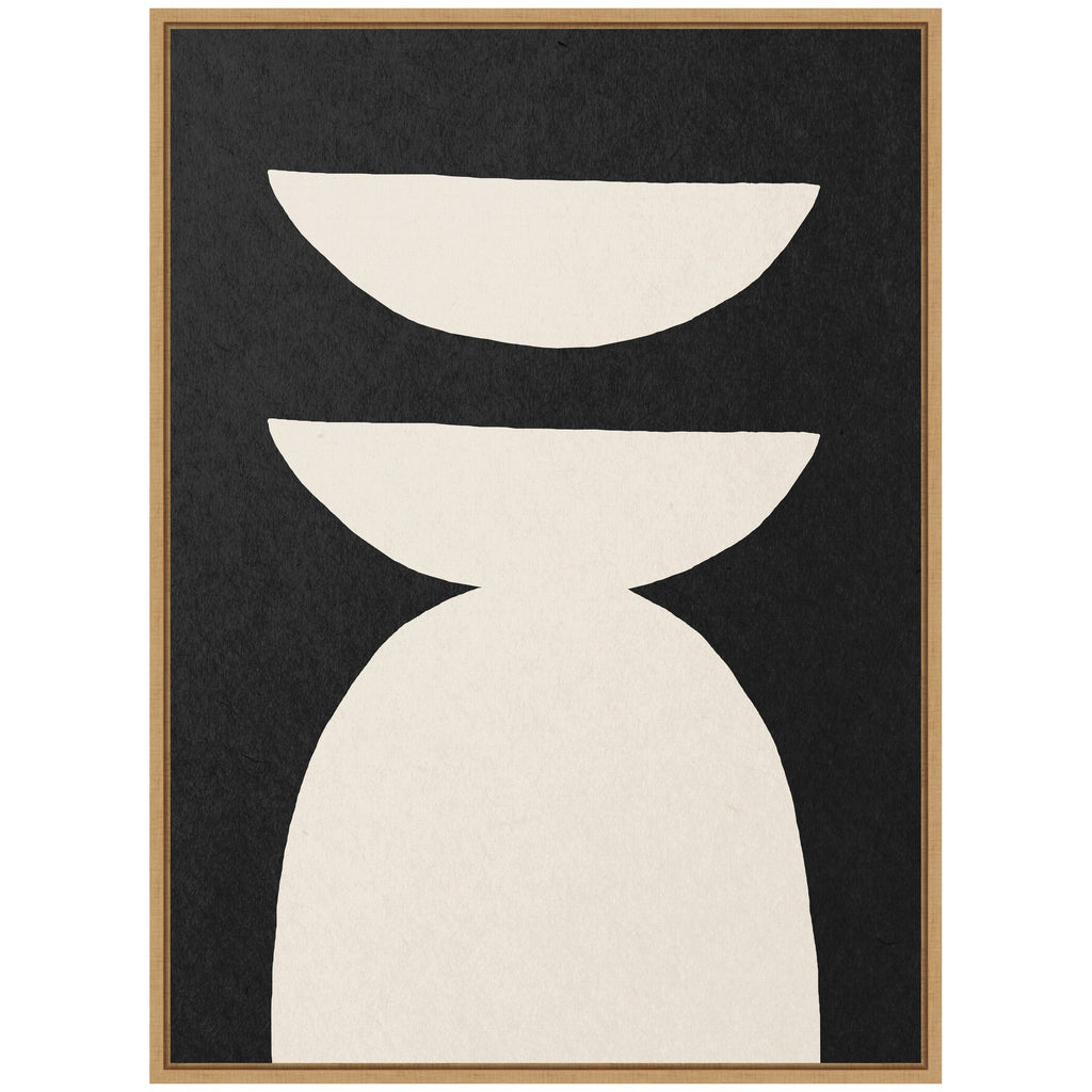 Sylvie White Geometric Abstract Framed Canvas by July Art Prints