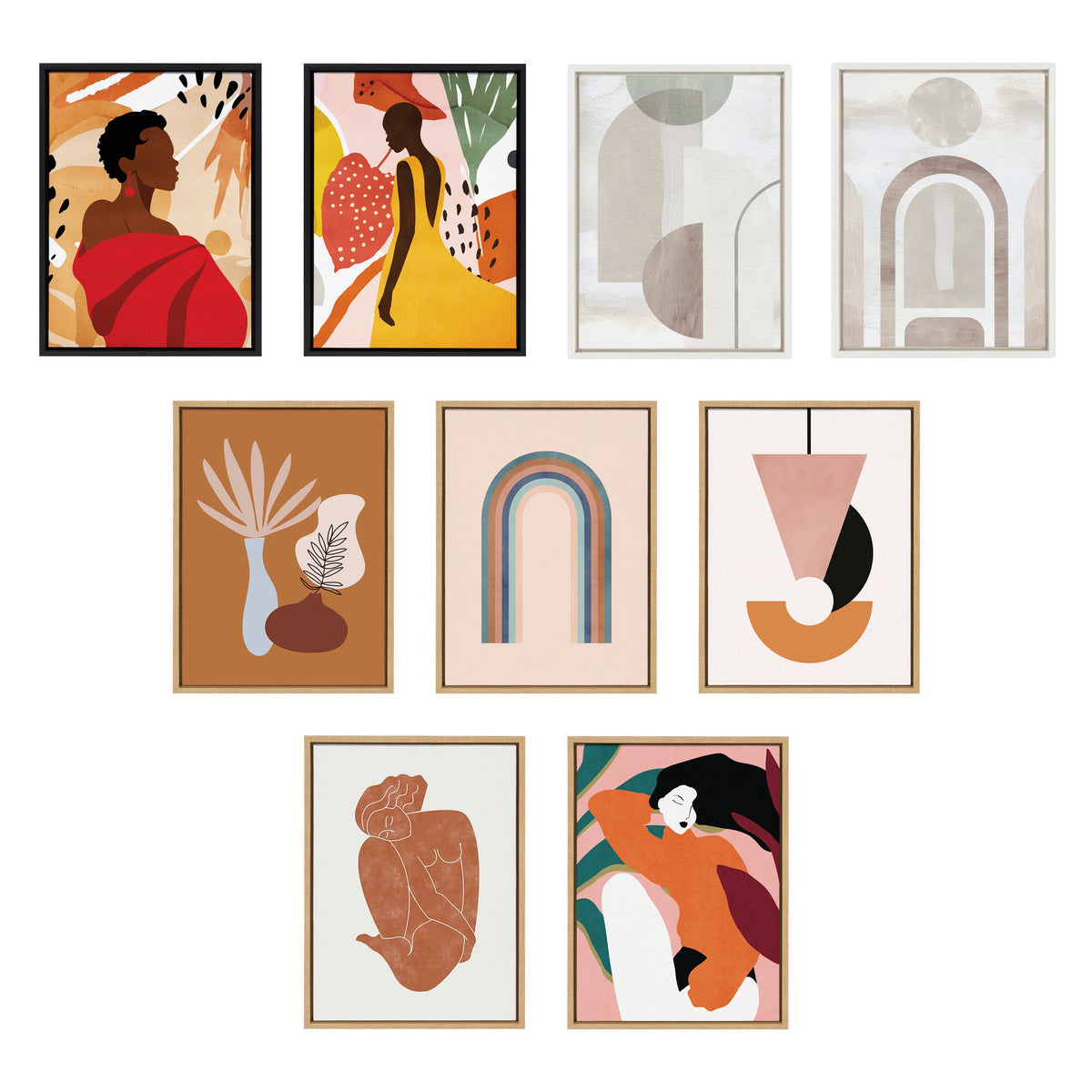 Sylvie Venice 1, 2 and 3 Framed Canvas Art Set of 3 by Alexander Ginzburg