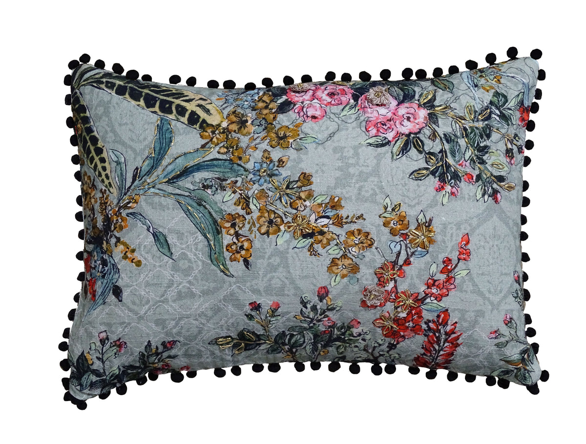 Vibhsa Hand Illustrated 14"X20" Decorative Pillow