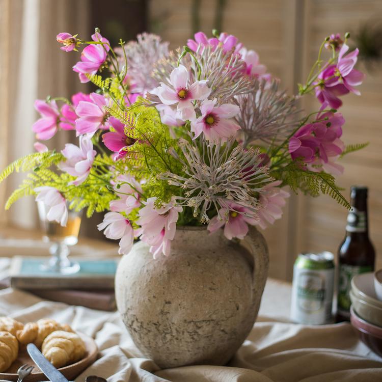 Pompeii-Style Handmade Cement Amphora Vase Pot